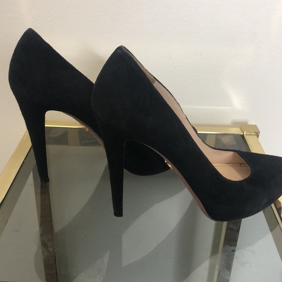 Prada black suede 5inch stiletto pump size 9 - Picture 7 of 12